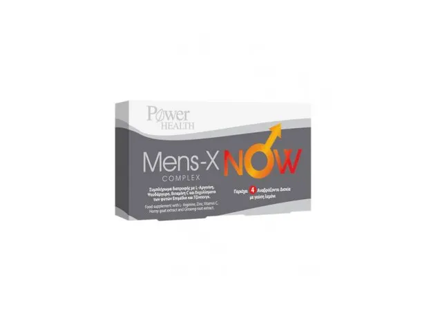 POWER HEALTH Mens-X Now για τη Στυτική Δυσλειτουργία 4 αναβράζοντα δισκία - Super προσφορές! στο Pharmakeio Online