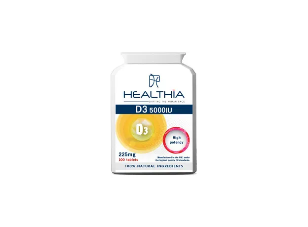 Healthia D3 5000iu 100 ταμπλέτες - Kυκλοφορικό-καρδιά στο Pharmakeio Online