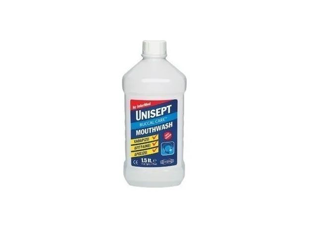 Intermed Unisept Mouthwash 1,5L με Αντιμικροβιακή, Καθαριστική, Επουλωτική & Ανακουφιστική Δράση - Στοματικά διαλύματα στο Pharmakeio Online