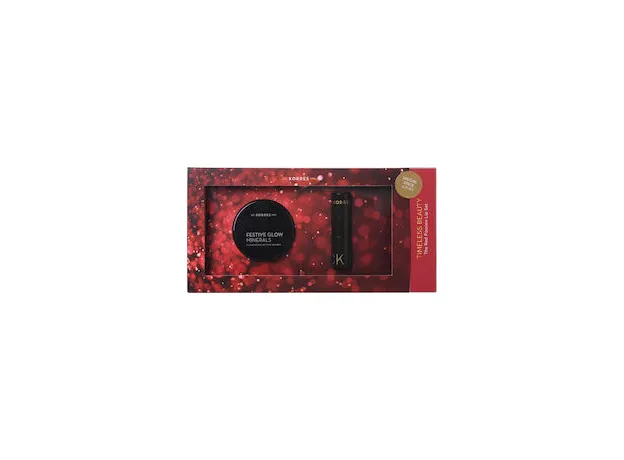KORRES TIMELESS BEAUTY SET MORELLO LIPSTICK MATTE 54 ΚΡΑΓΙΟΝ CLASSIC RED 1 ΤΜΧ & FESTIVE GLOW MINERALS POWDER 9G - Super προσφορές! στο Pharmakeio Online
