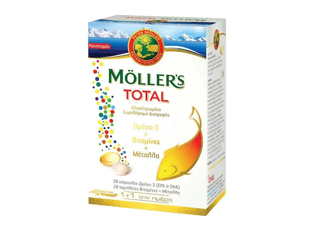Moller's Total 28 ταμπλέτες & 28 κάψουλες - Λιπαρά οξέα- Ω3-Ω6-Ω9 στο Pharmakeio Online