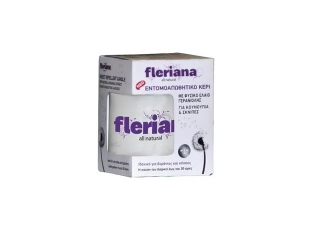 POWER HEALTH FLERIANA Insect Repellent Candle εντομοαπωθητικό κερί 130gr - Super προσφορές! στο Pharmakeio Online