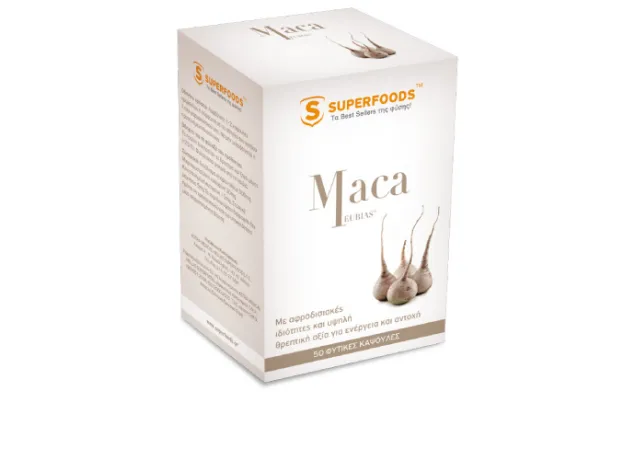 Maca Eubias 300mg 50 κάψουλες SUPERFOODS - Τονωτικά-Διεγερτικά στο Pharmakeio Online