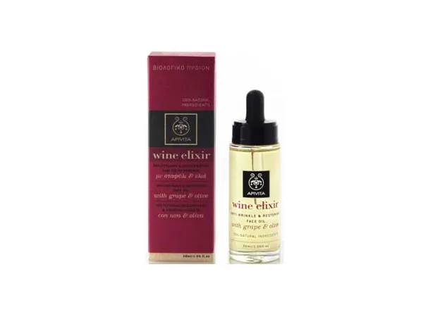 WINE Elixir Αντιρυτιδικό & Επανορθωτικό Λάδι για το πρόσωπο APIVITA - Αντιγήρανση στο Pharmakeio Online