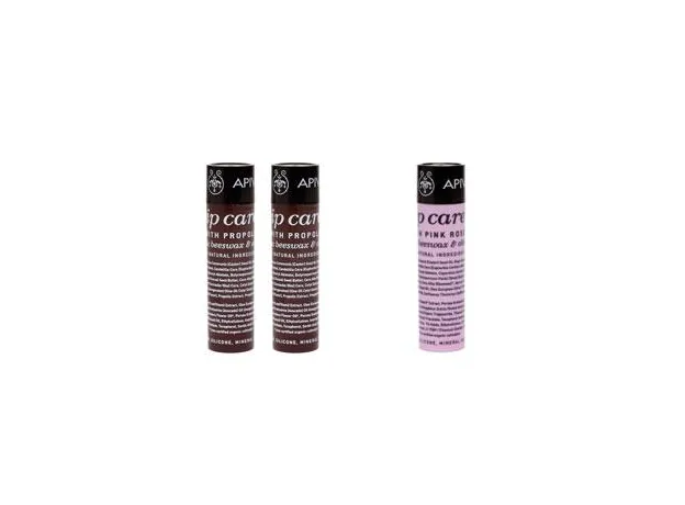 Propoline Lip Care with Propolis 4.4gr+ ΔΩΡΟ Lip Care Pink Rose 4.4gr APIVITA - Περιποίηση χειλιών στο Pharmakeio Online