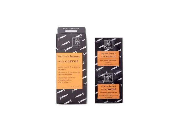 Express Beauty Mάσκα Τροφής και Ανάπλασης με Καρότο 2Χ8 APIVITA - Μάσκες στο Pharmakeio Online